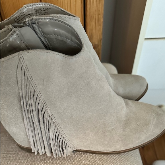 Mudd Wedge Ankle Boot with Fringe Detail - Picture 2 of 8